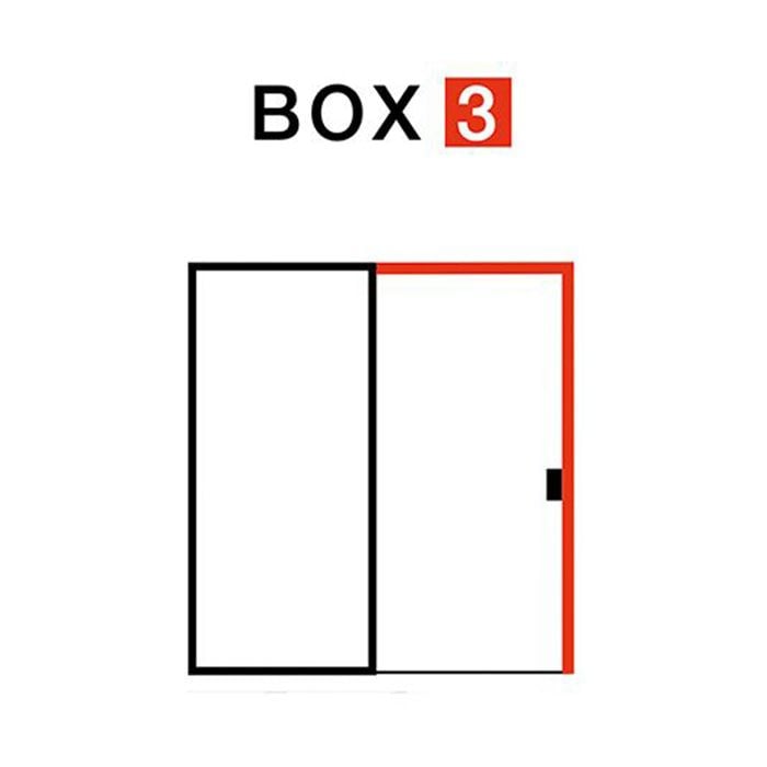 Hier vindt u de afwerksets voor het XinniX X5 schuifdeursysteem voor alle mogelijke combinaties van Box 1 en Box 2. De afwerksets zijn beschikbaar in alle uitvoeringen. Bestel gemakkelijk online!