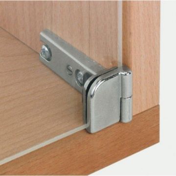 Glasdeurscharnier - INLIGGEND - zink-aluminium legering - Glasdikte tussen  4 en 6 mm - max deur H800 x B350 mm - Openingshoek 180° - Zonder glasboring